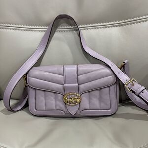 Coach Georgie Lavender Quilted/Puffy Shoulder Bag